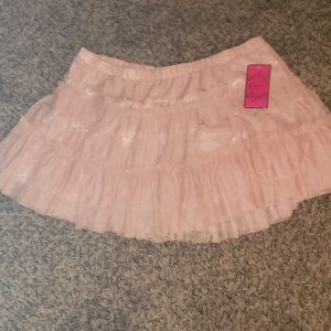 lace mini skirt pink by candies xl